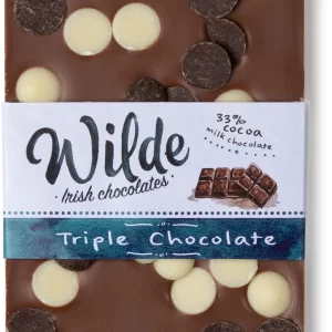 Milk, dark and white chocolate buttons in a bed of pure milk chocolate make this bar a chunky choccy hit.