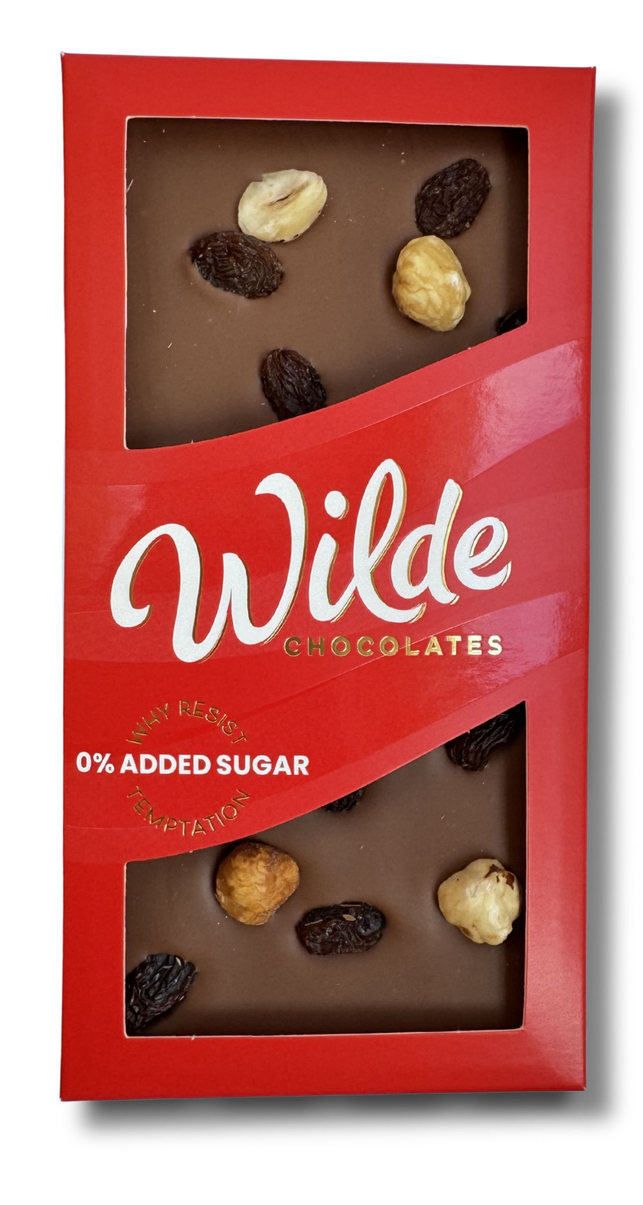 Sugar Free Hazelnut & Raisin Milk Chocolate